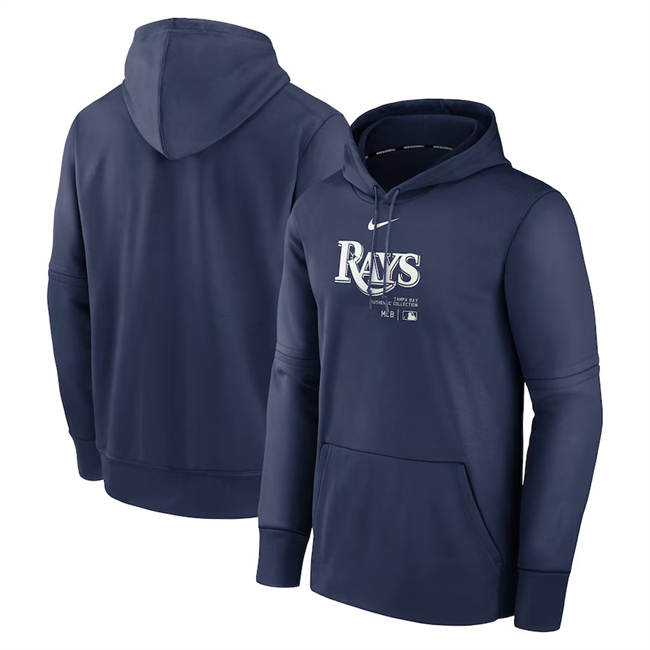Men's Navy Tampa Bay Rays Collection Practice Performance Pullover Hoodie